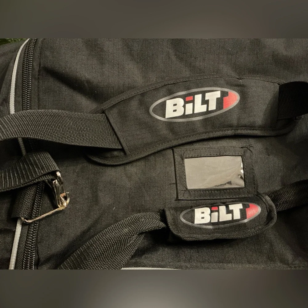 🏍️Bilt Classic Logo Vintage Black Duffel Motorcycle/Multi-use Bag